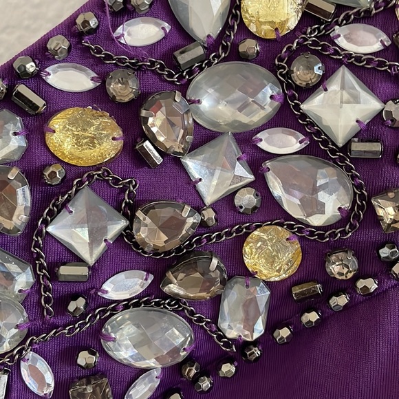 Bebe Cocktail Dress 💜 Size XS-S - Picture 8 of 12